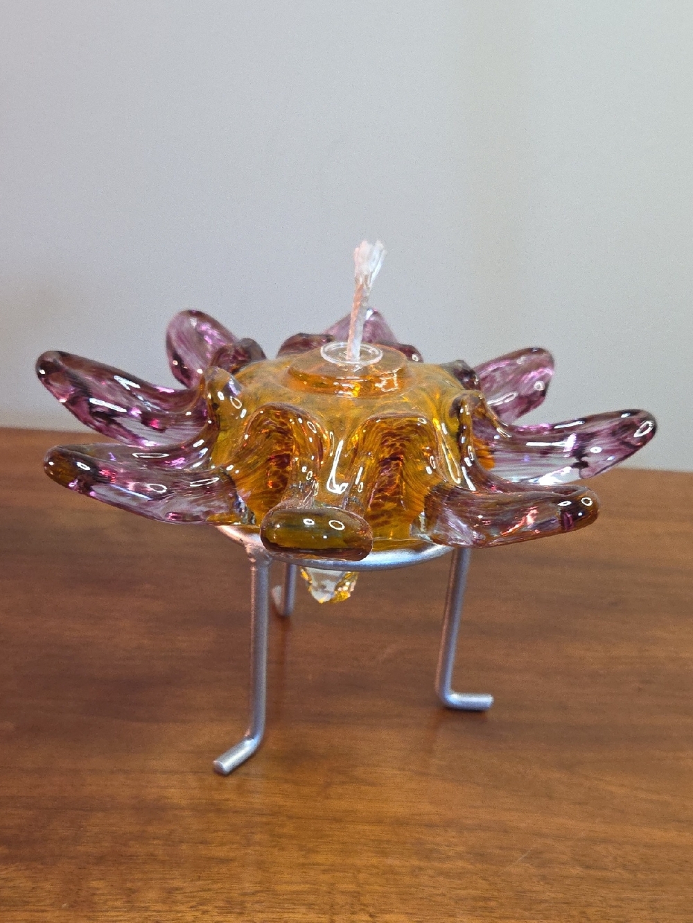 Kitras Blown Glass Oil Lamp